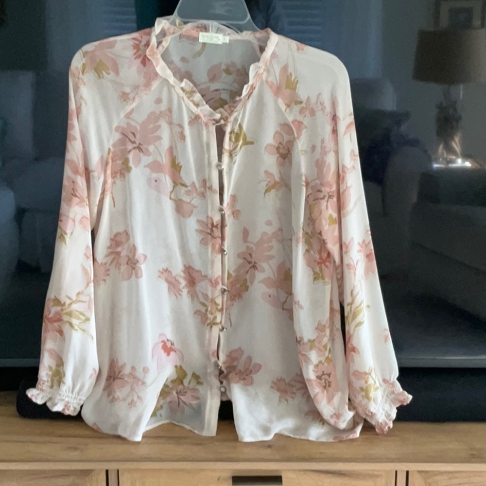 Spartina 449 White Relaxed Buttoned Blouse